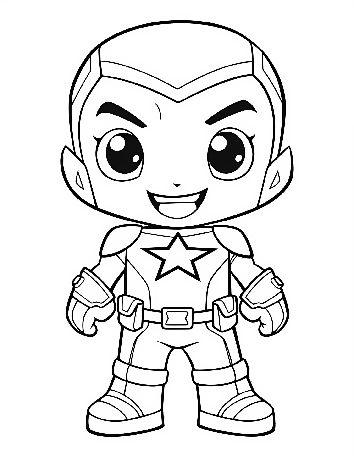 Captain America for kids coloring page on white color background #30869