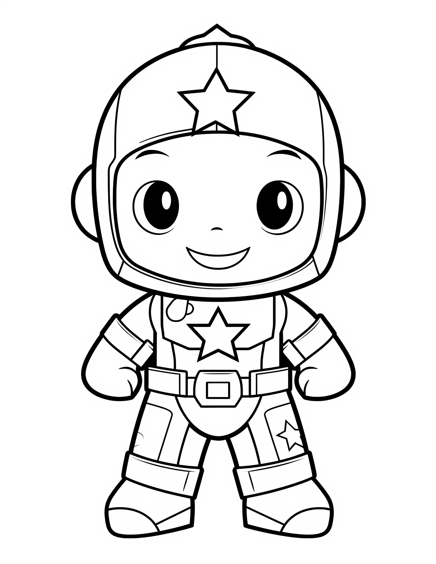 Captain America for kids coloring page on white color background #30873