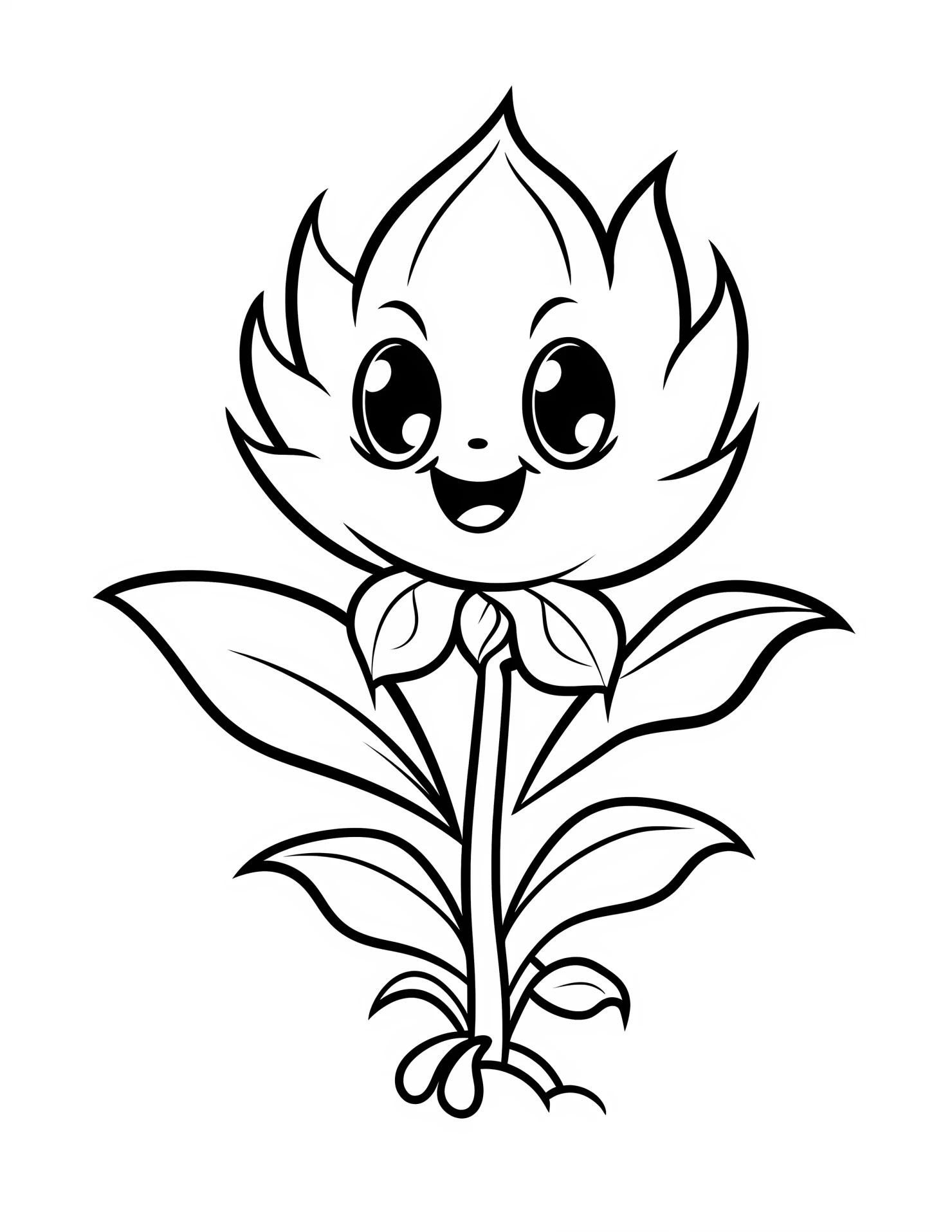 Carnation for kids coloring page on white color background #30878