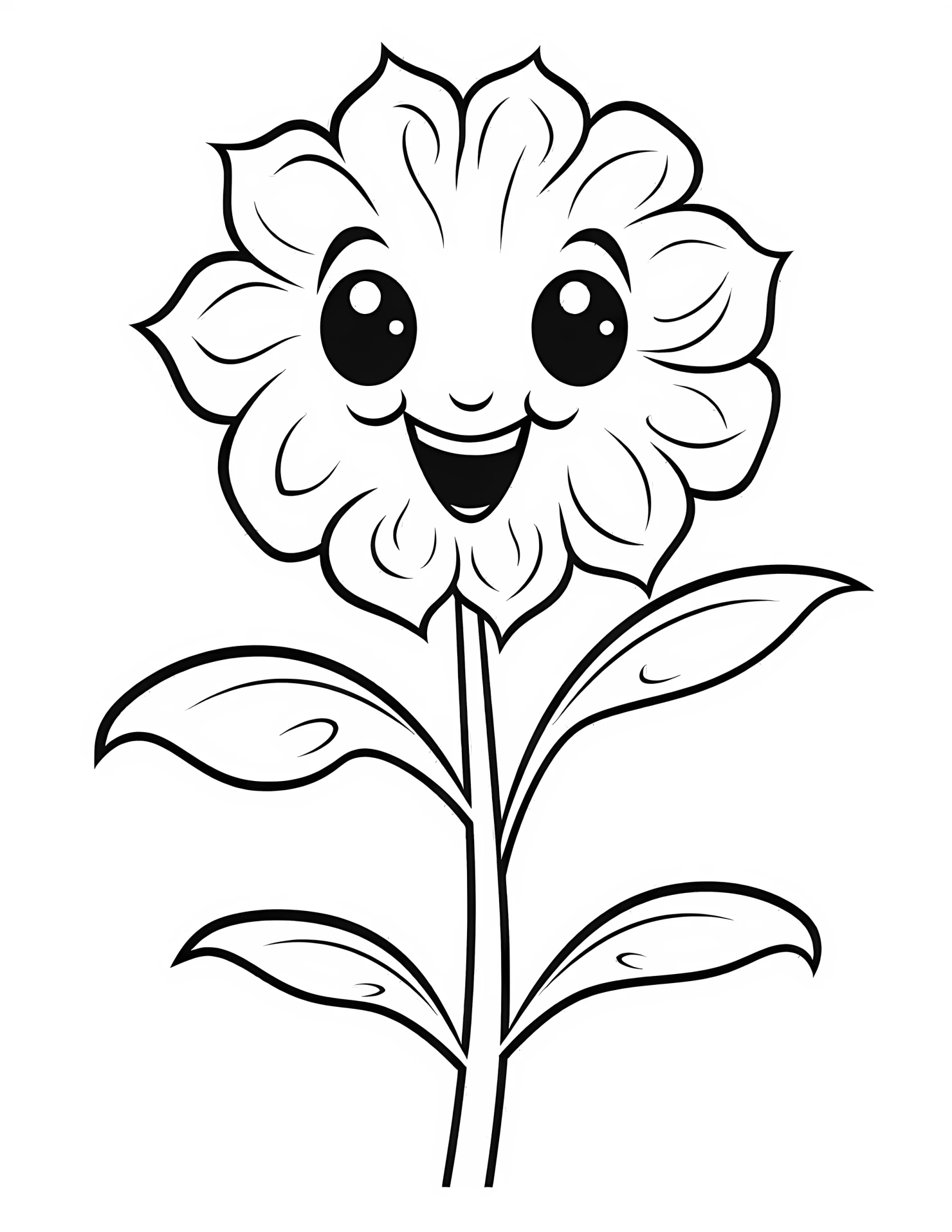 Carnation for kids coloring page on white color background #30879