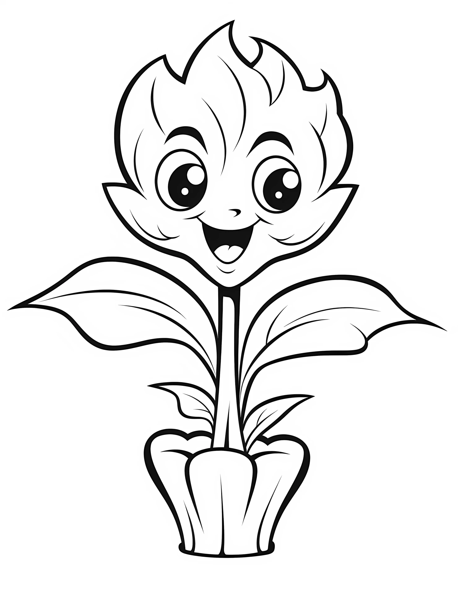Carnation for kids coloring page on white color background #30880