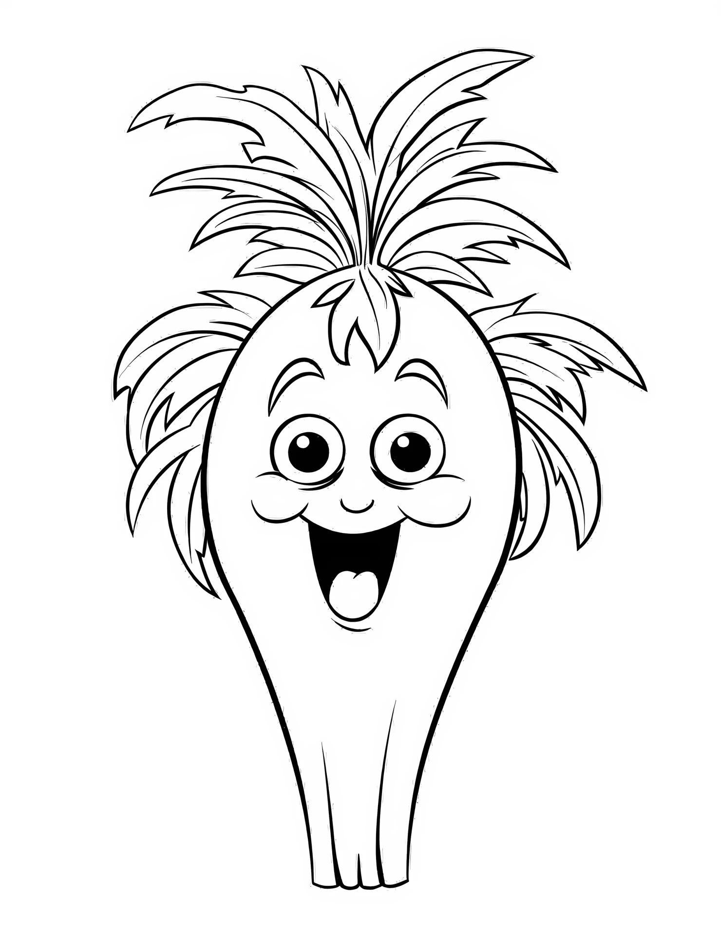 Carrot for kids coloring page on white color background #30883