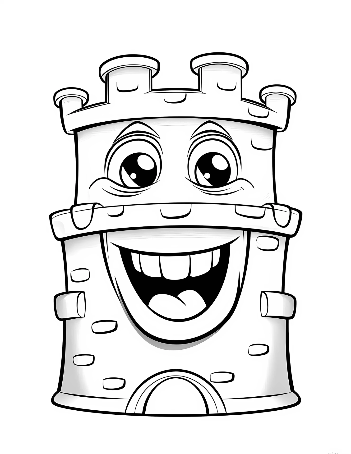 Castle for kids coloring page on white color background #30892