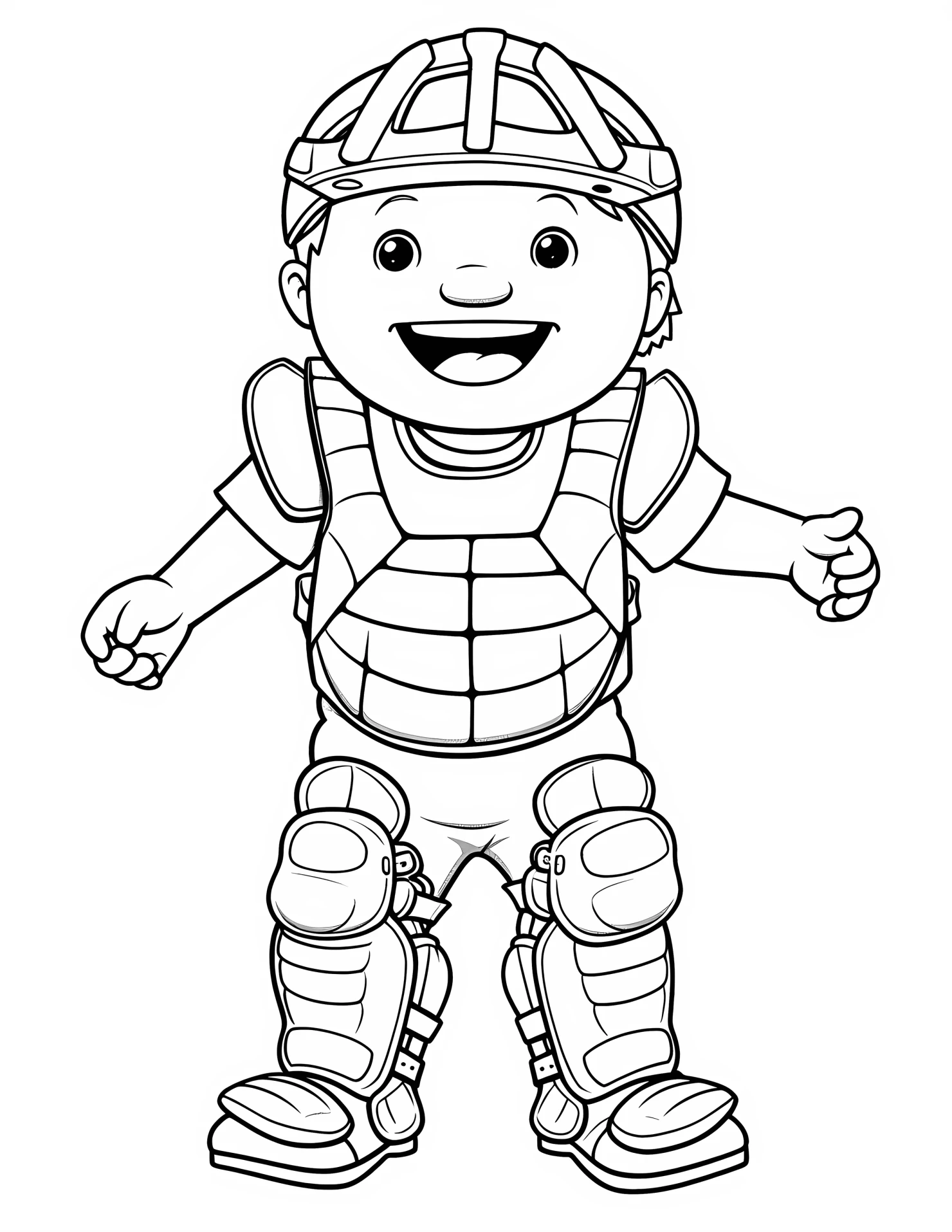 Catcher for kids coloring page on white color background #30935