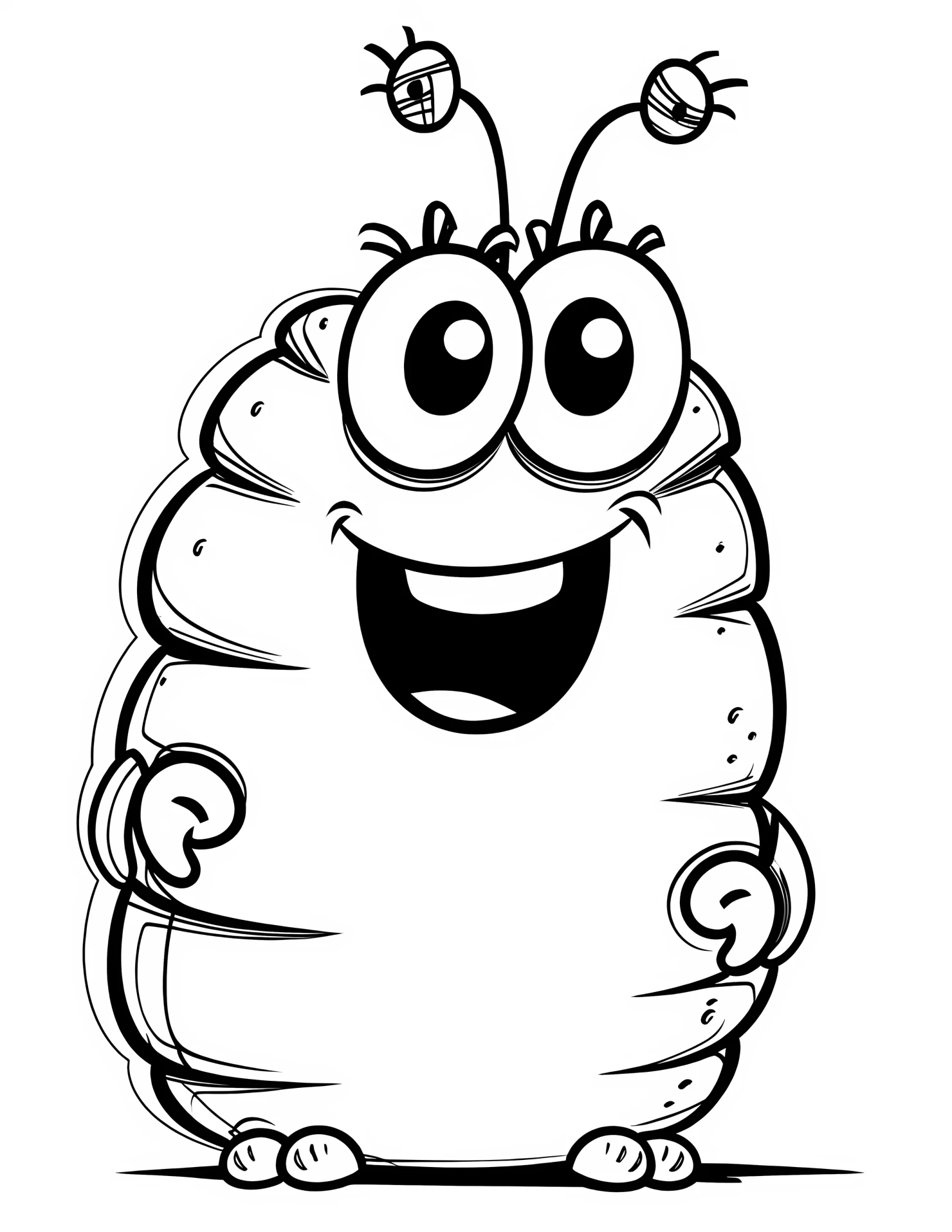 Caterpillar for kids coloring page on white color background #30937