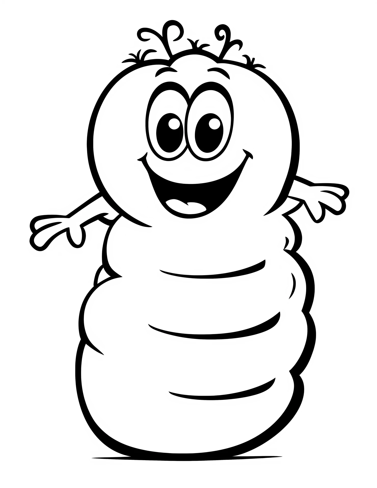 Caterpillar for kids coloring page on white color background #30939