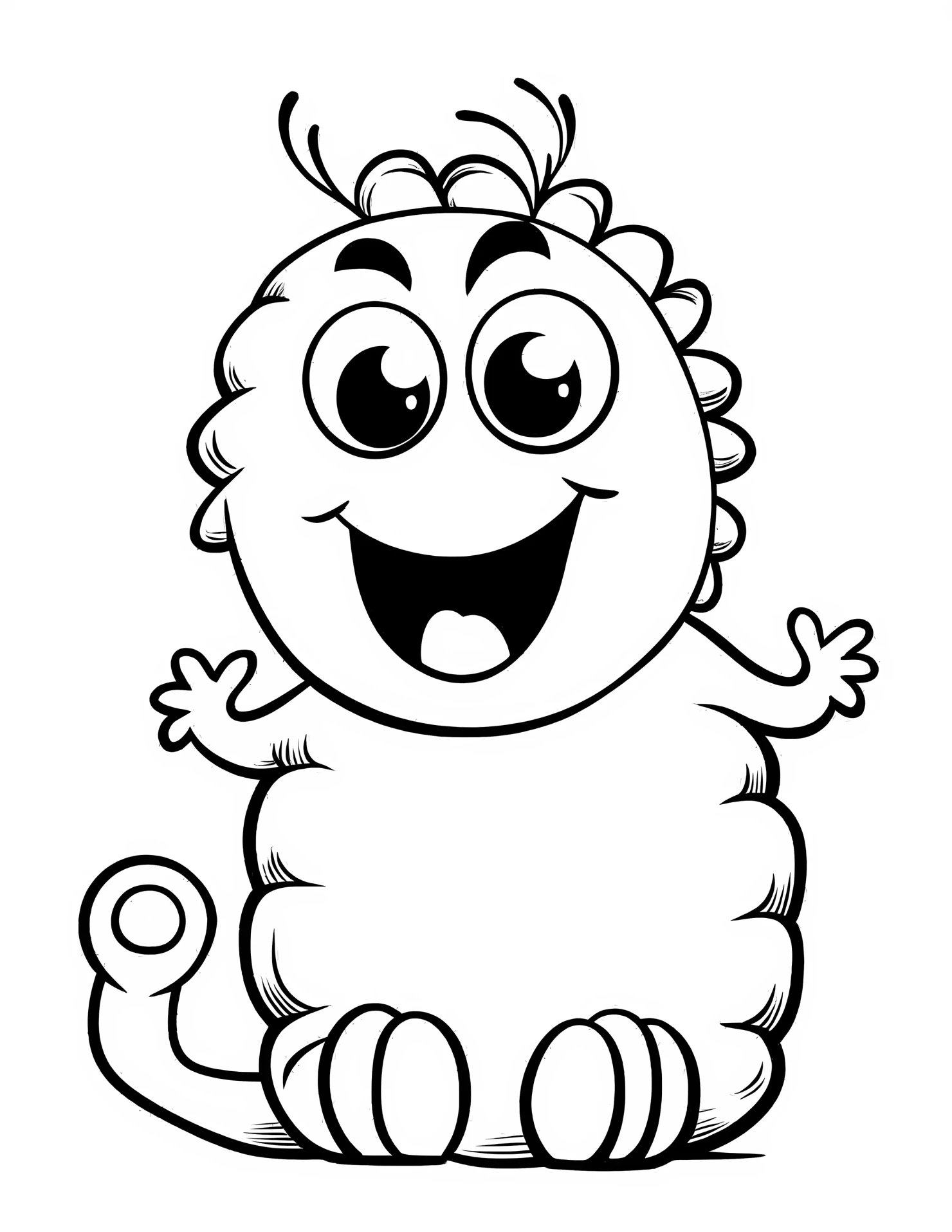 Caterpillar for kids coloring page on white color background #30940