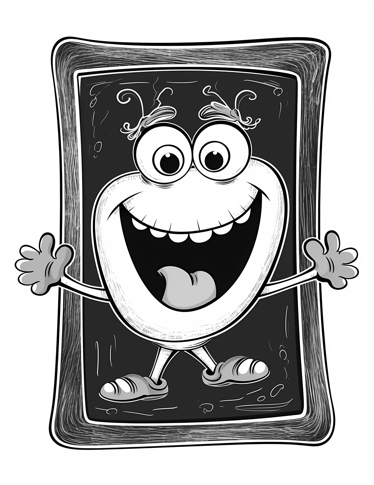 Chalkboard for kids coloring page on white color background #30946