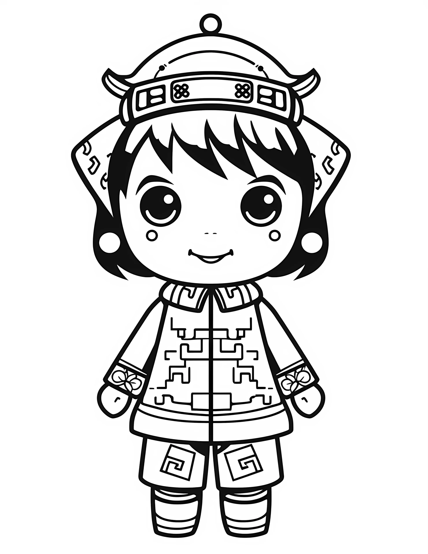 China for kids coloring page on white color background #30984