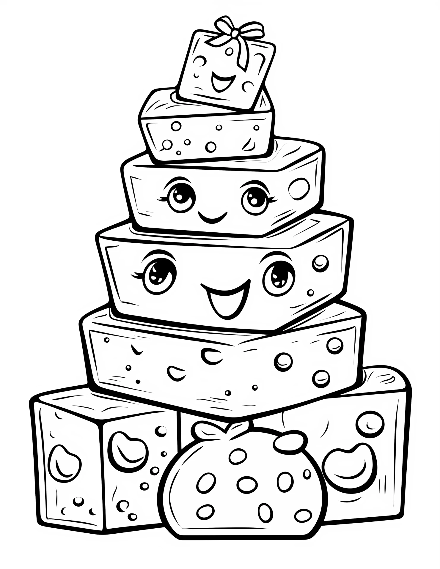 Chocolate for kids coloring page on white color background #30985