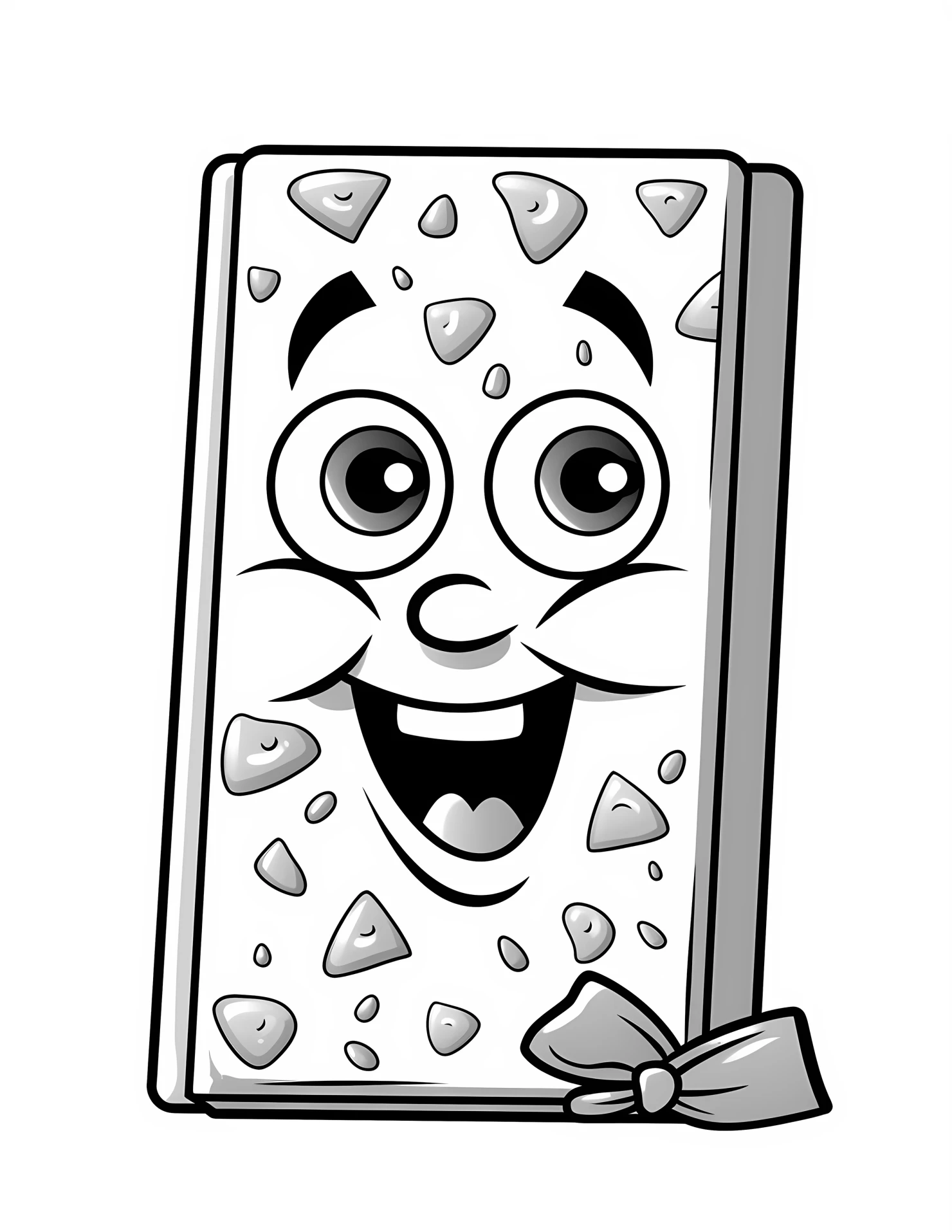 Chocolate bar for kids coloring page on white color background #30992