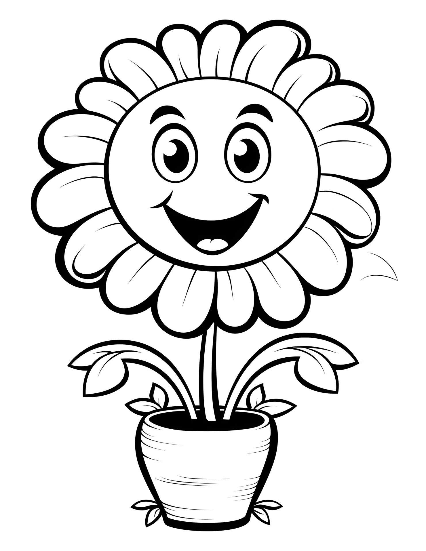 Chrysanthemum for kids coloring page on white color background #31001
