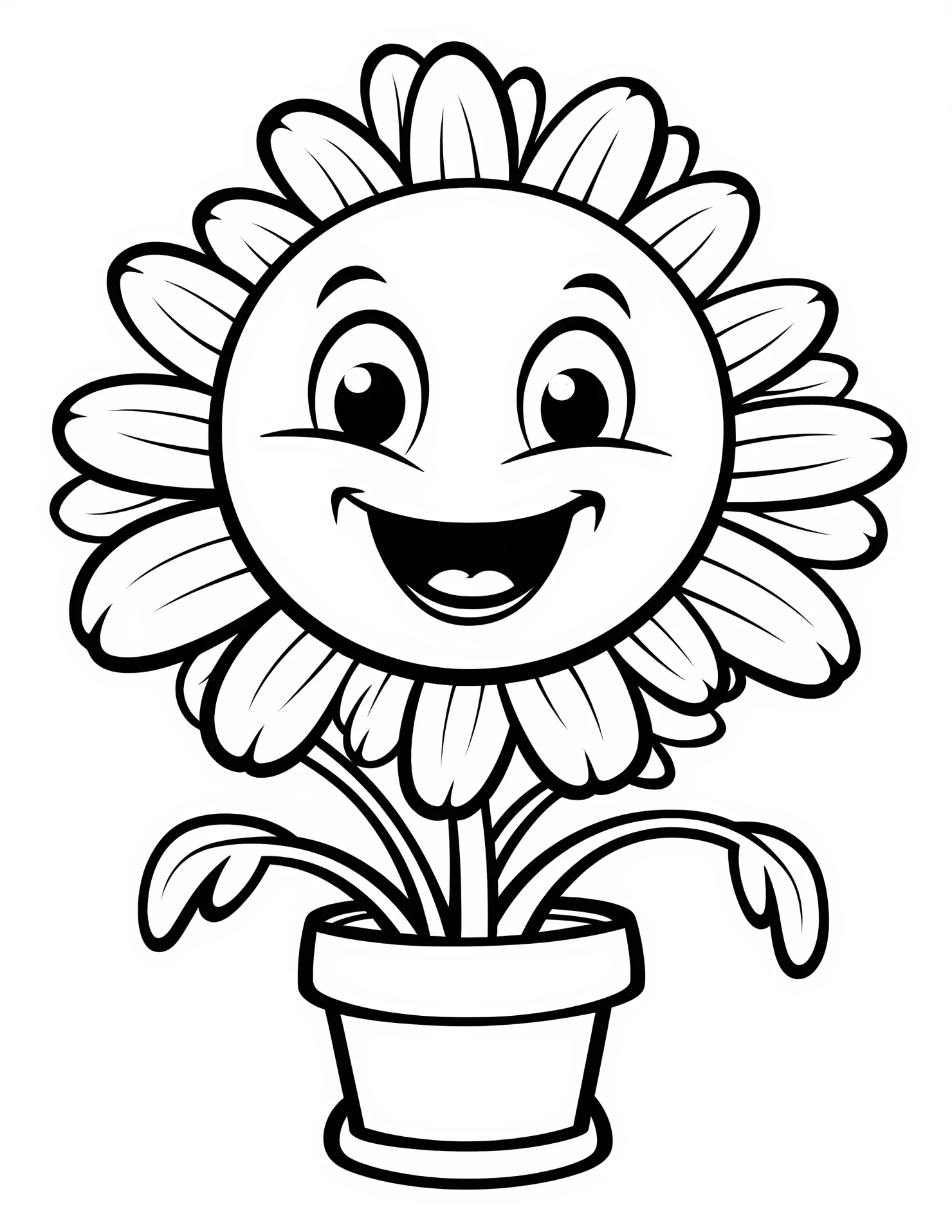 Chrysanthemum for kids coloring page on white color background #31004
