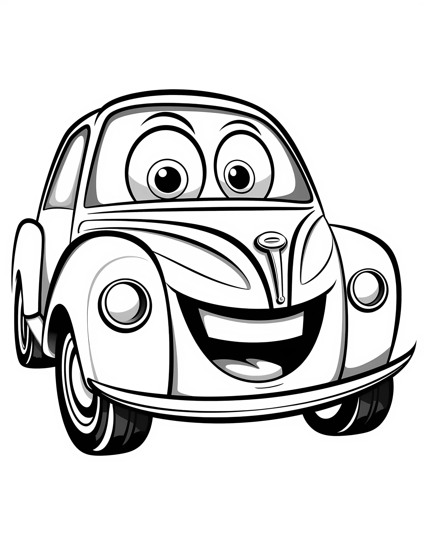 Classic car for kids coloring page on white color background #31005