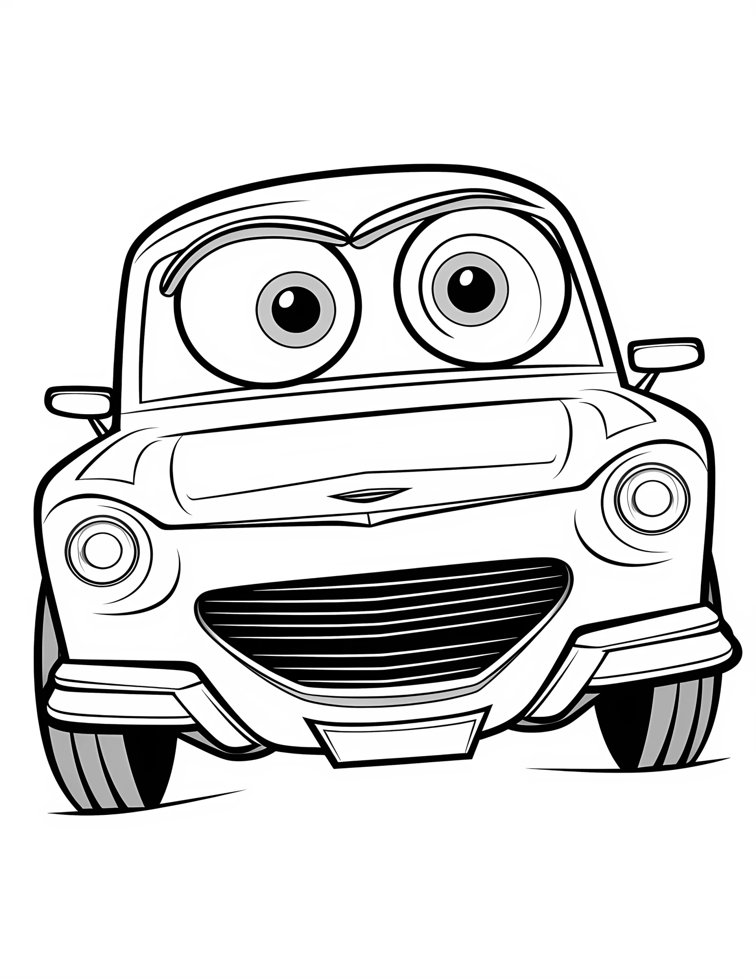 Classic car for kids coloring page on white color background #31008