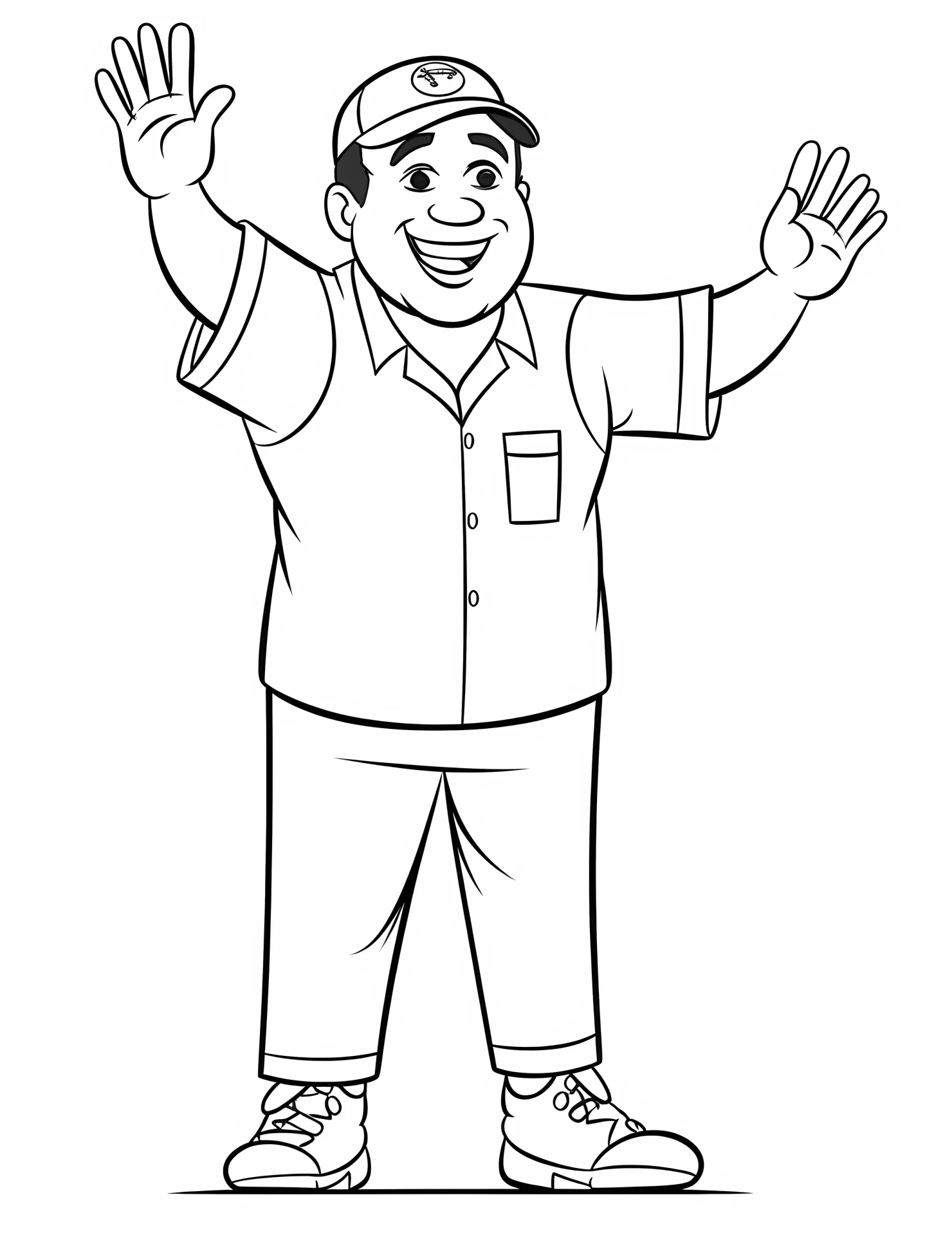 Coach for kids coloring page on white color background #31030
