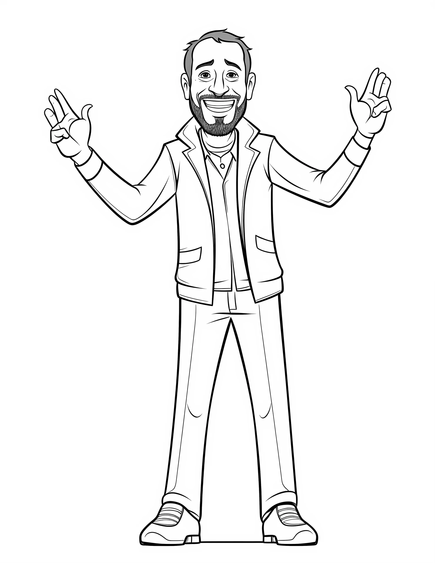 Coach for kids coloring page on white color background #31032