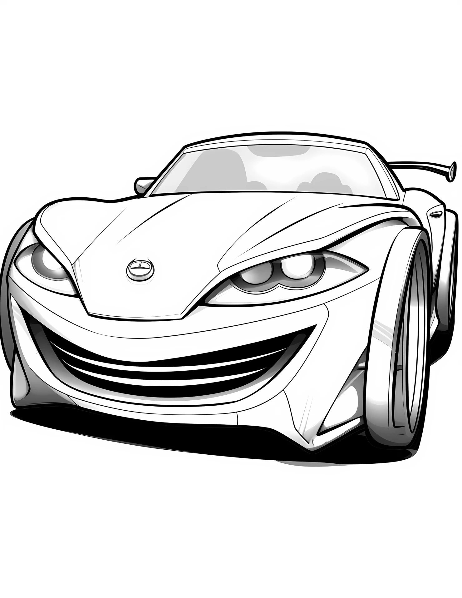 Concept car for kids coloring page on white color background #31046