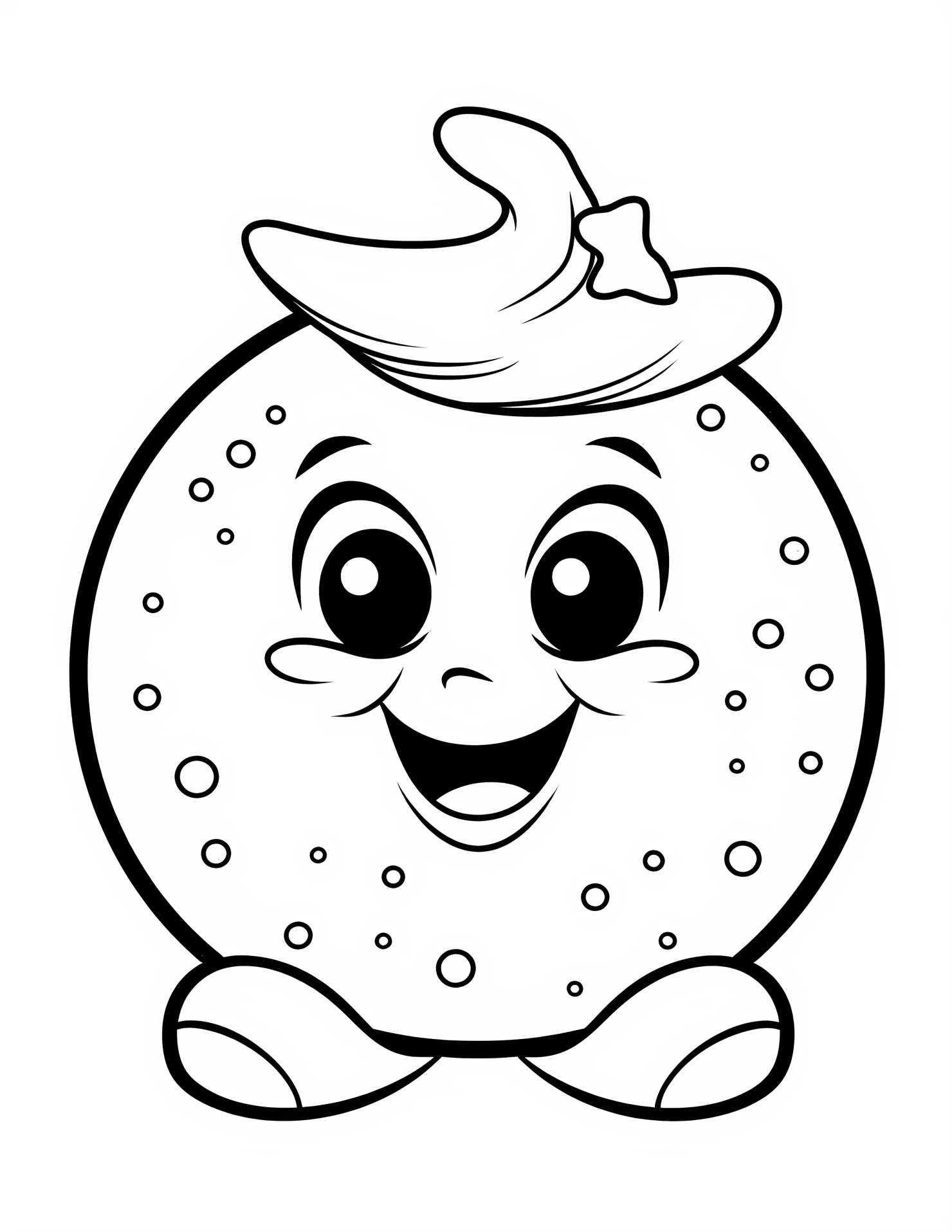 Cookie for kids coloring page on white color background #31052