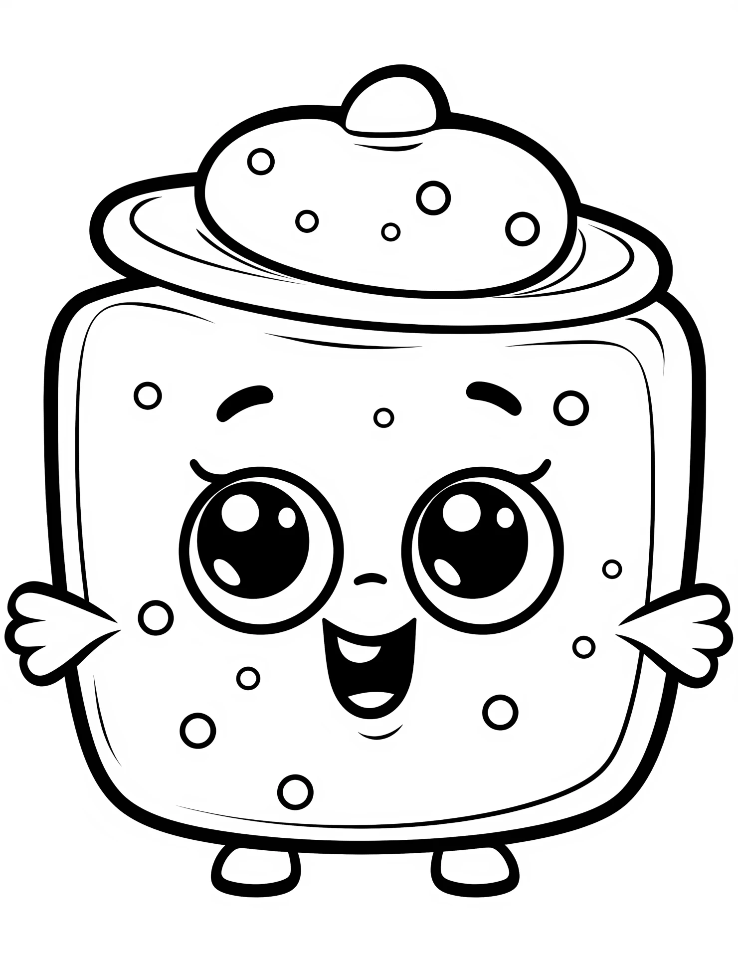 Cookie for kids coloring page on white color background #31054