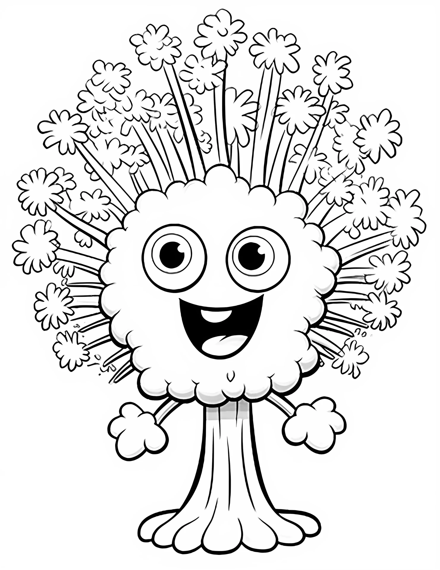 Coral for kids coloring page on white color background #31058
