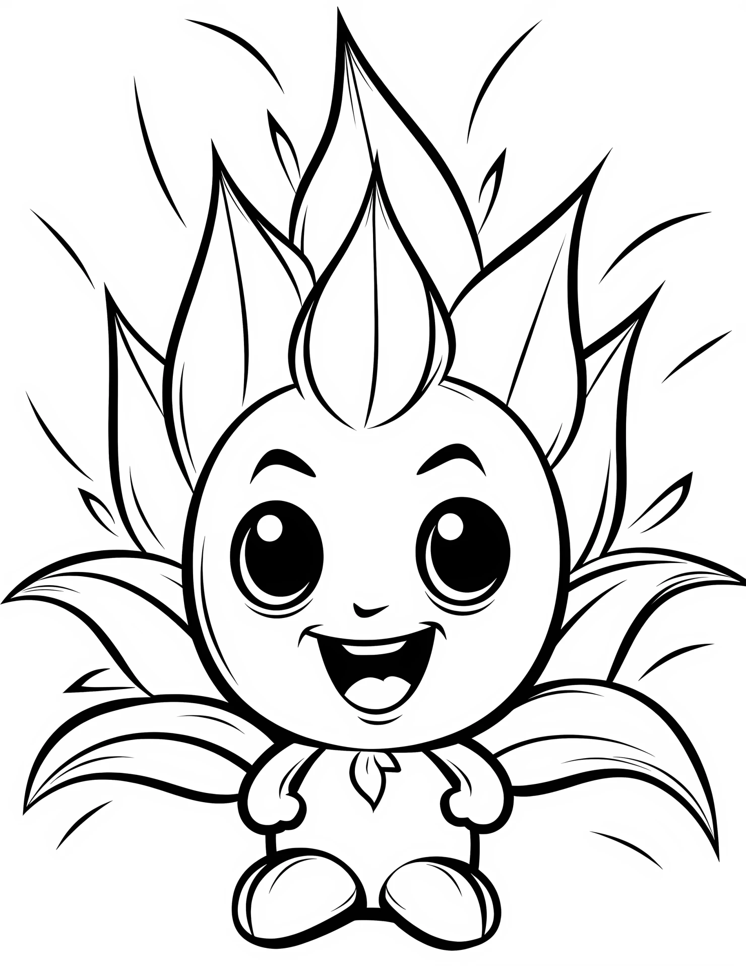 Corn for kids coloring page on white color background #31059