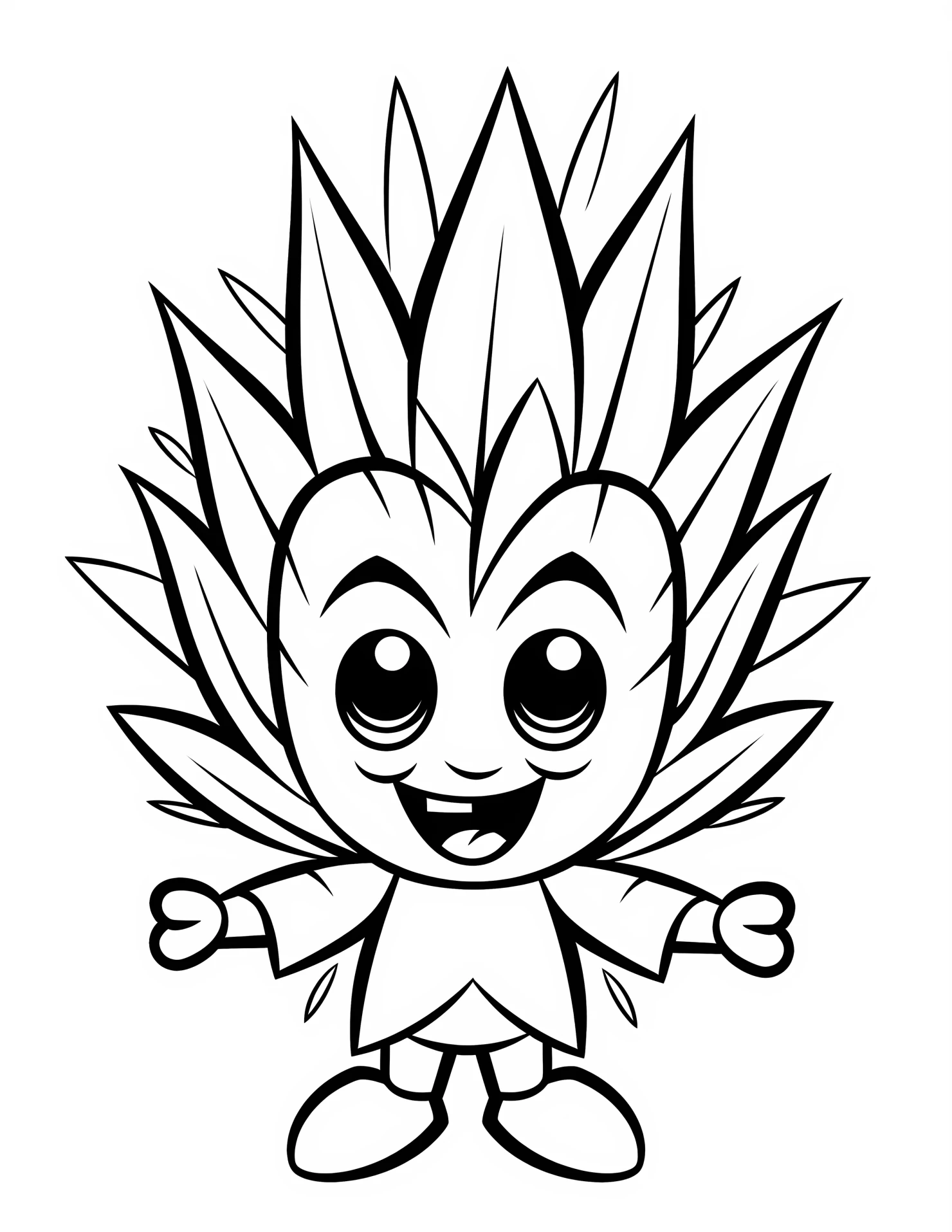 Corn for kids coloring page on white color background #31064