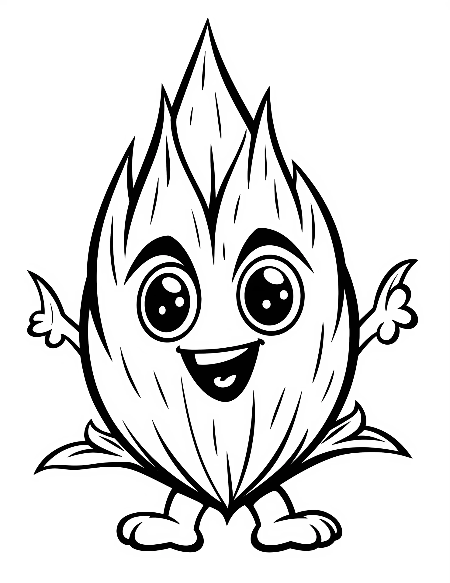 Corn for kids coloring page on white color background #31065