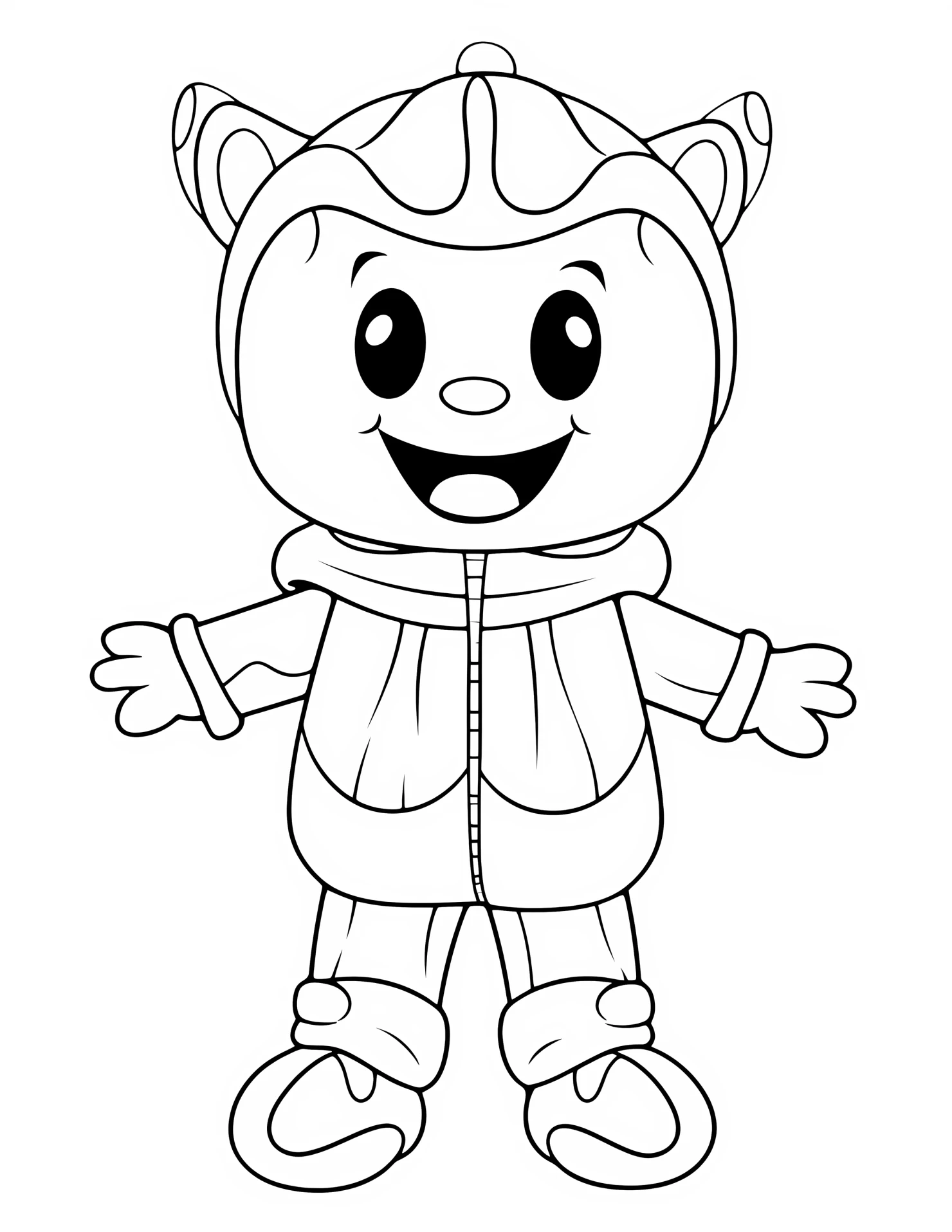 Costume for kids coloring page on white color background #31071