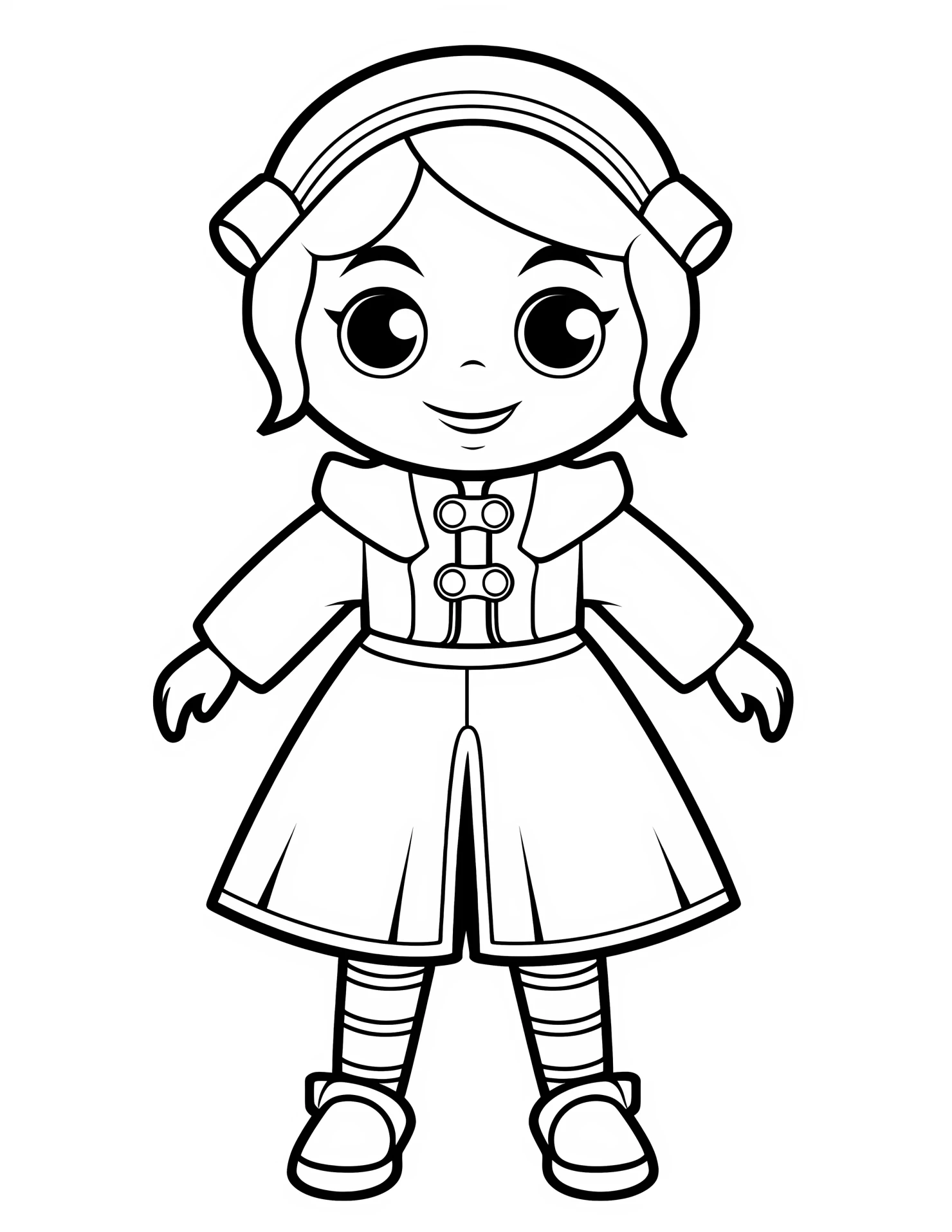 Costume for kids coloring page on white color background #31073