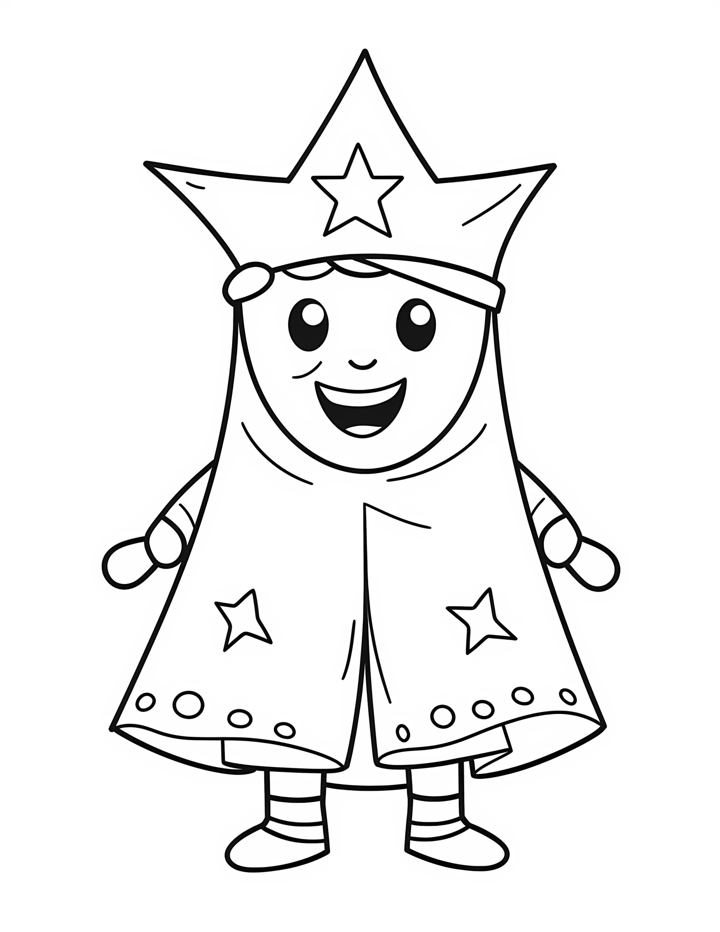 Costume for kids coloring page on white color background #31074