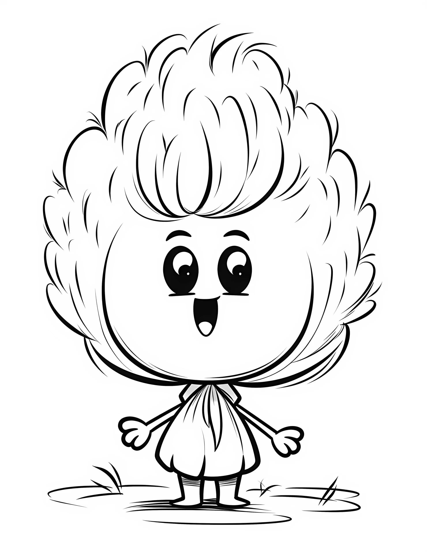 Cotton for kids coloring page on white color background #31076