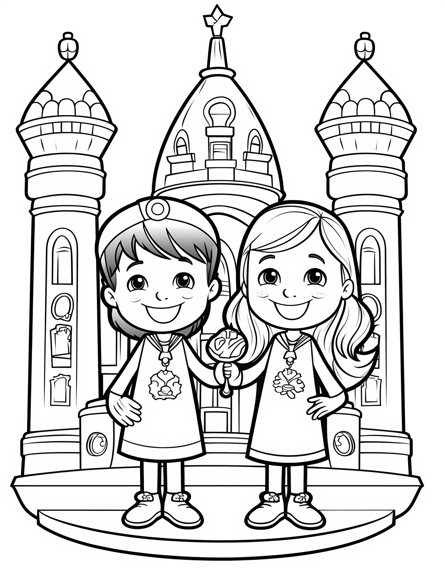 Court for kids coloring page on white color background #31083