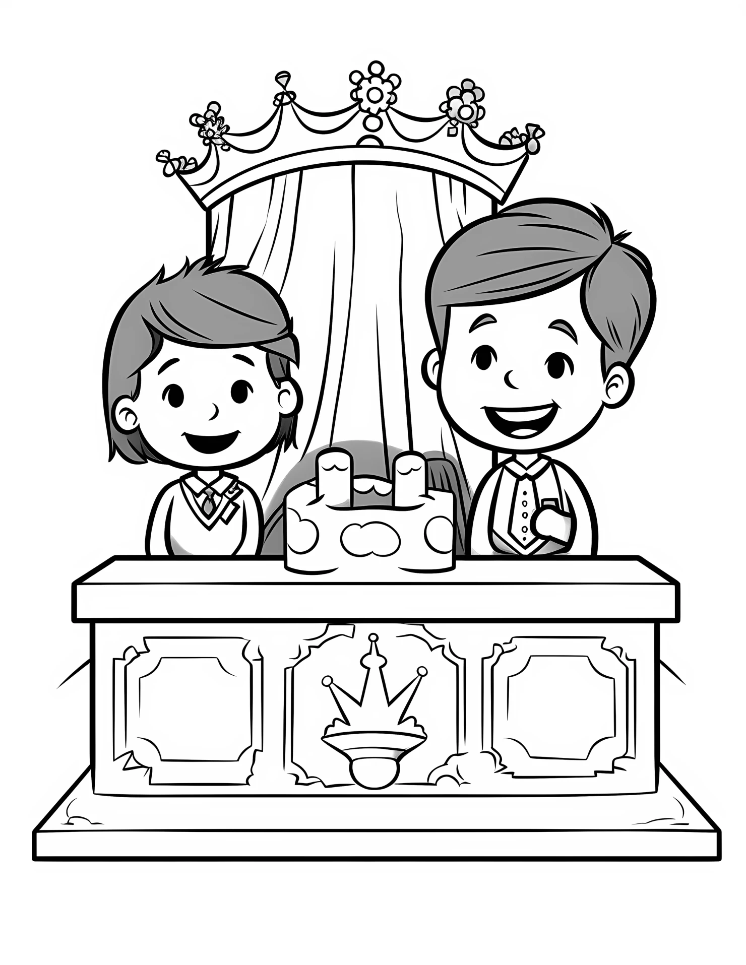 Court for kids coloring page on white color background #31085