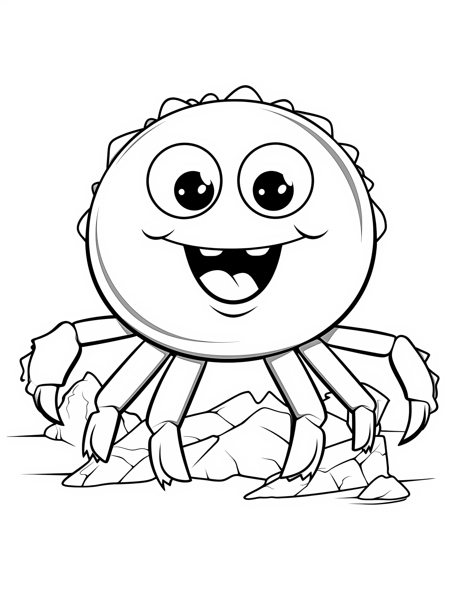 Crab for kids coloring page on white color background #31094