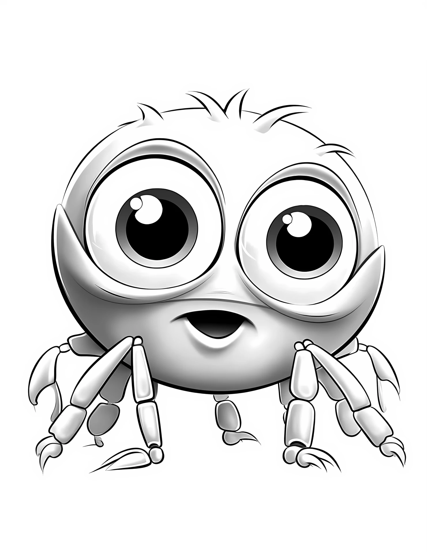Crab for kids coloring page on white color background #31095