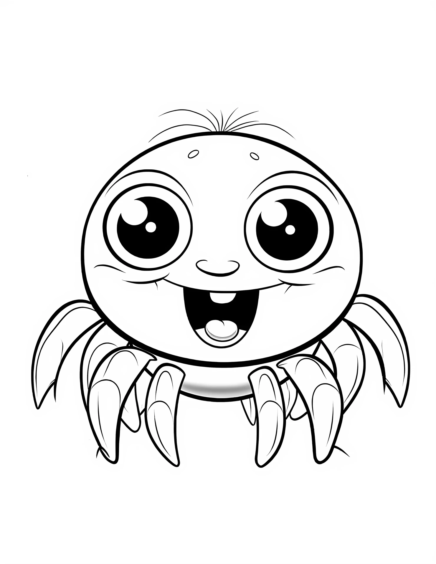 Crab for kids coloring page on white color background #31096