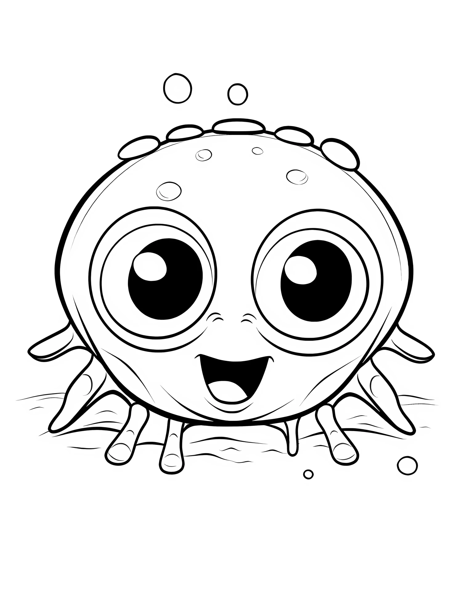 Crab for kids coloring page on white color background #31098