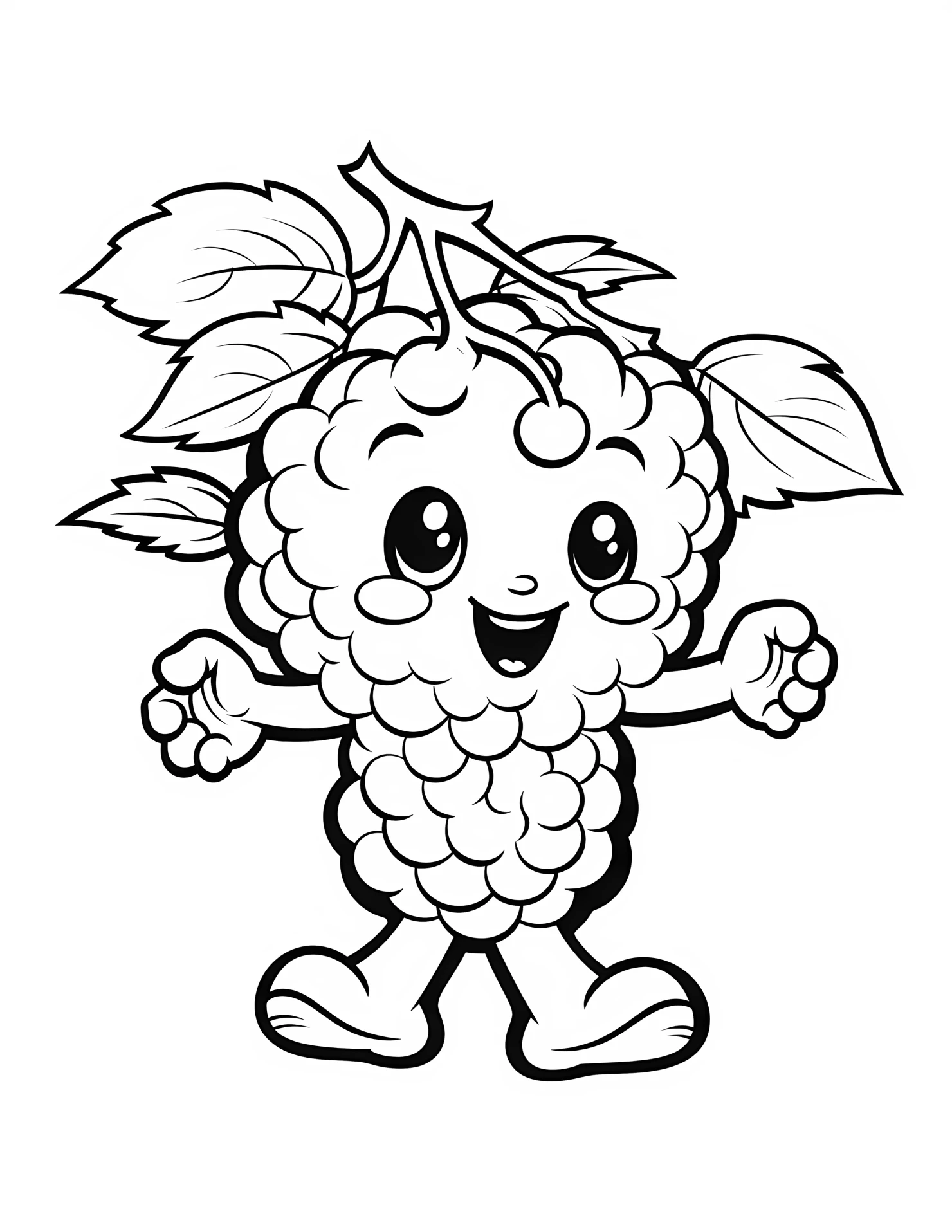 Cranberry for kids coloring page on white color background #31102