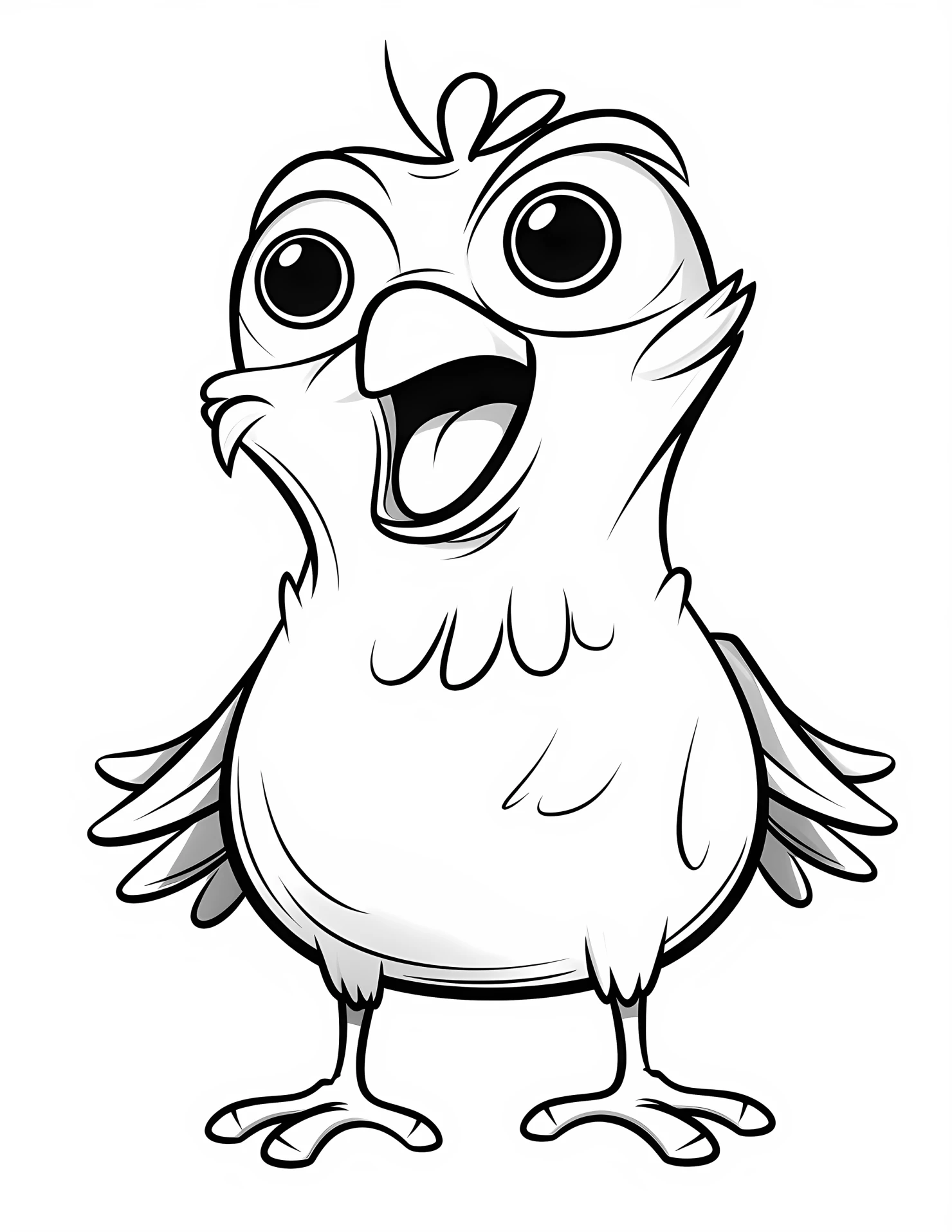Crow for kids coloring page on white color background #31112