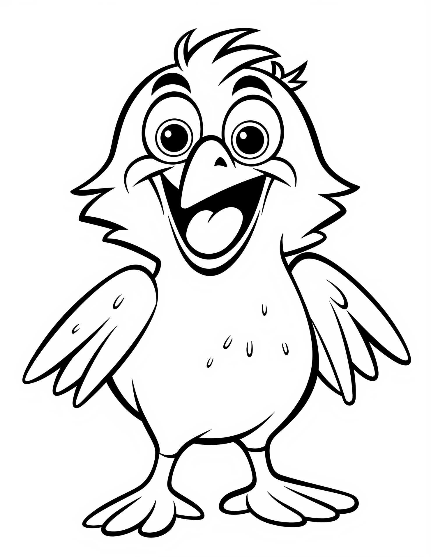 Crow for kids coloring page on white color background #31114