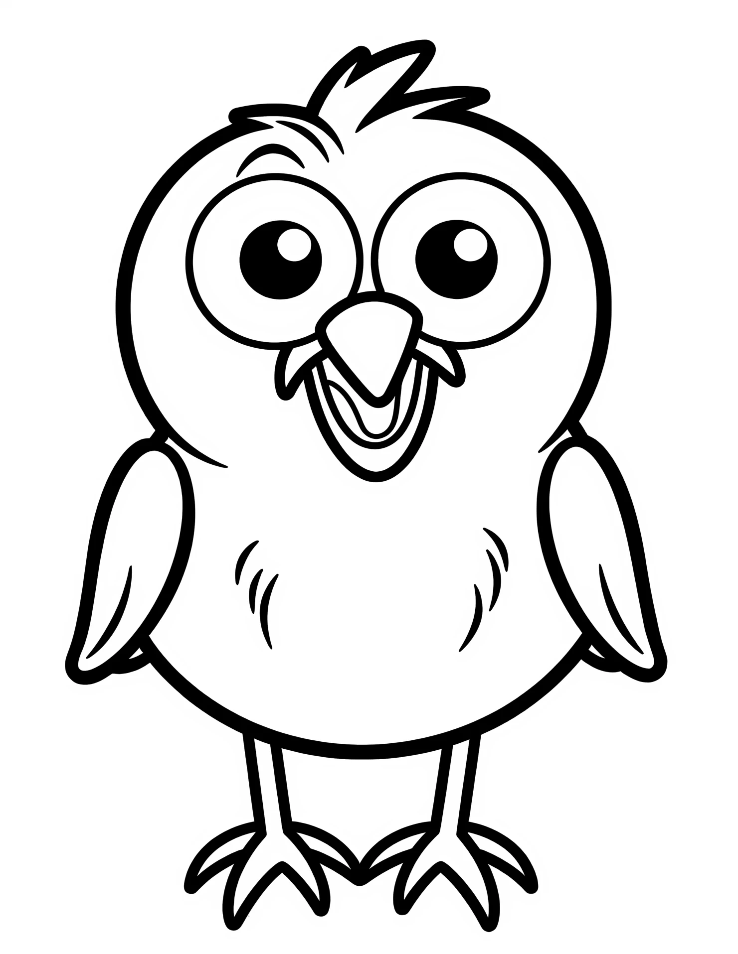 Crow for kids coloring page on white color background #31115