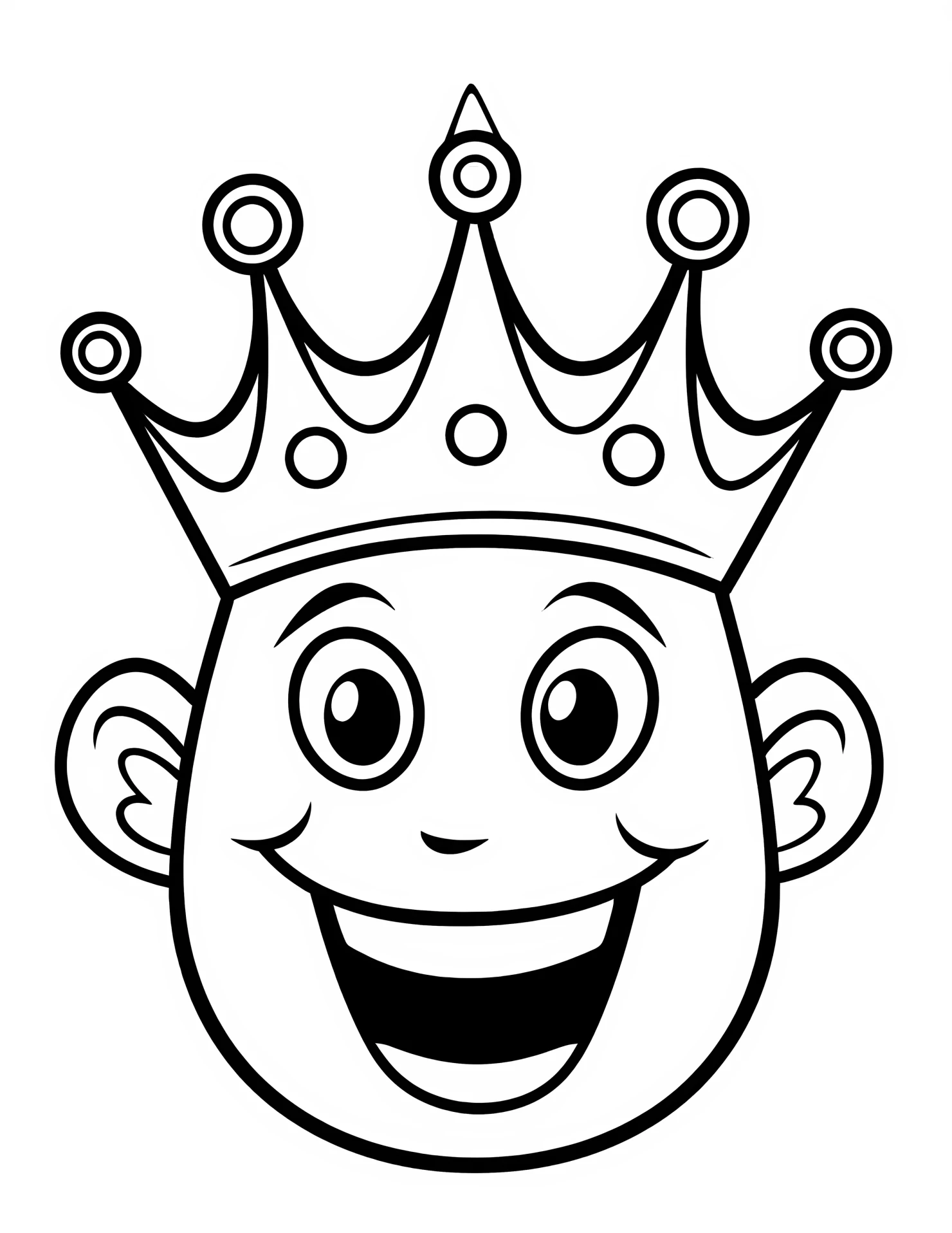 Crown for kids coloring page on white color background #31116