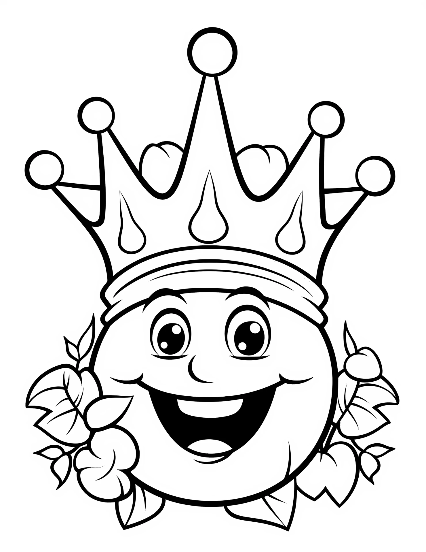 Crown for kids coloring page on white color background #31118