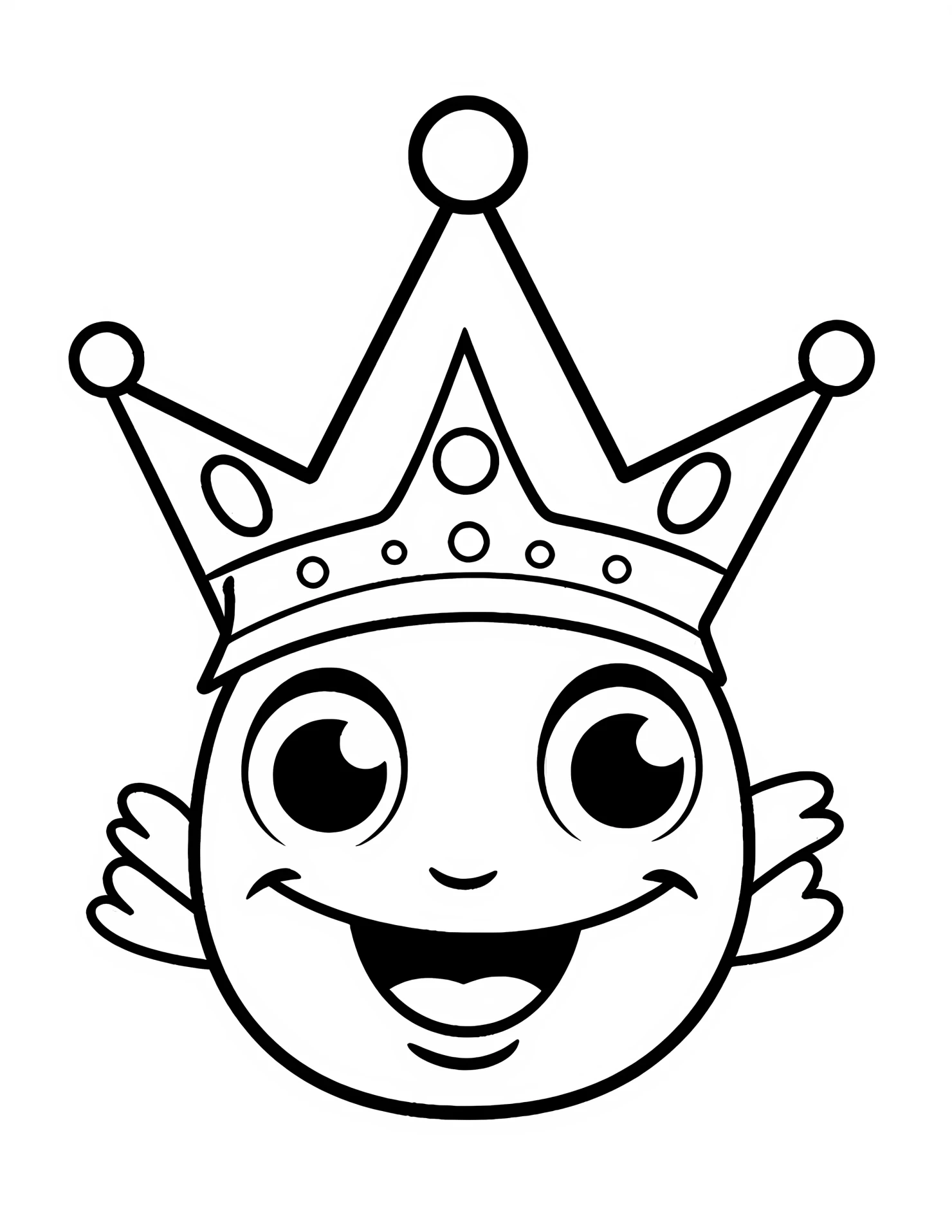 Crown for kids coloring page on white color background #31119