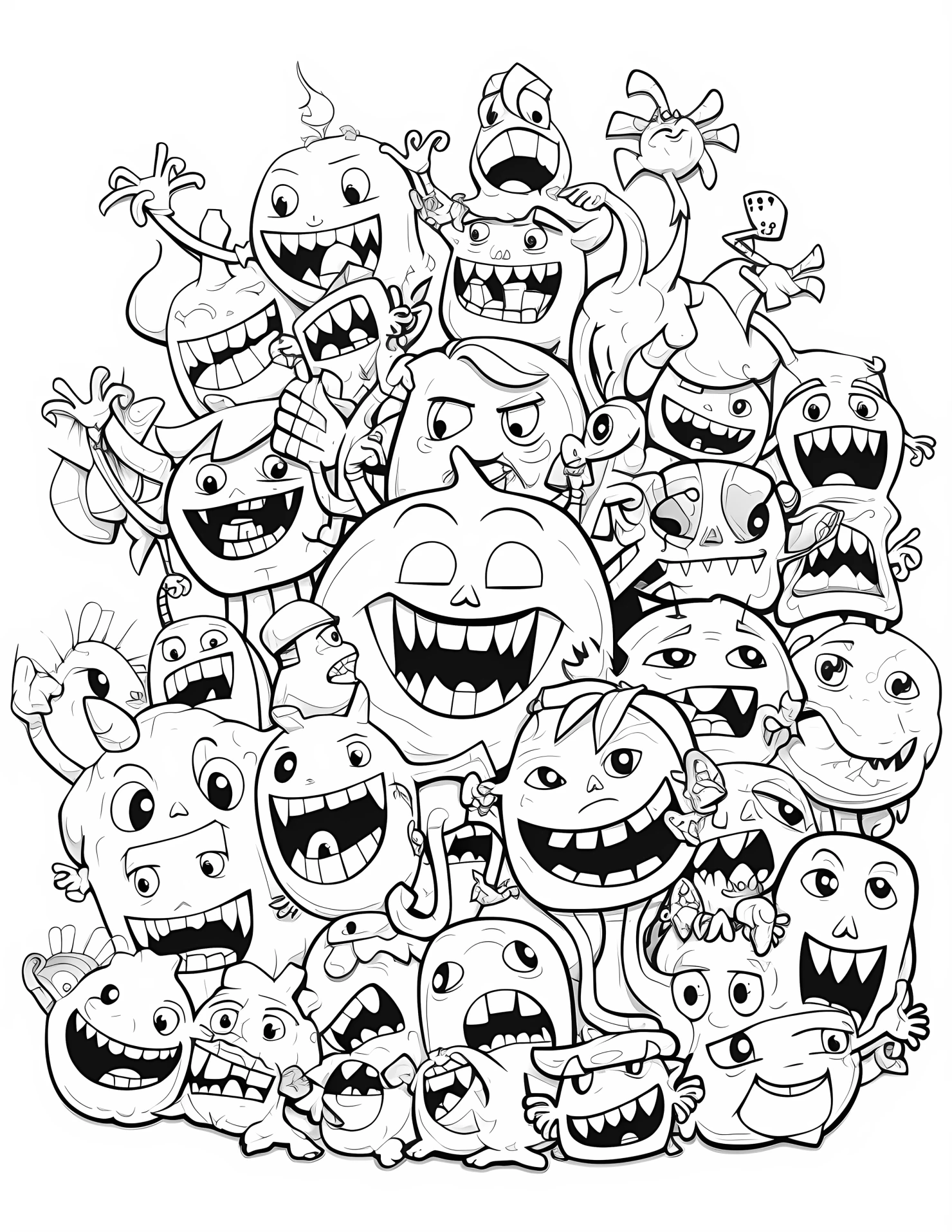 Curses for kids coloring page on white color background #31137