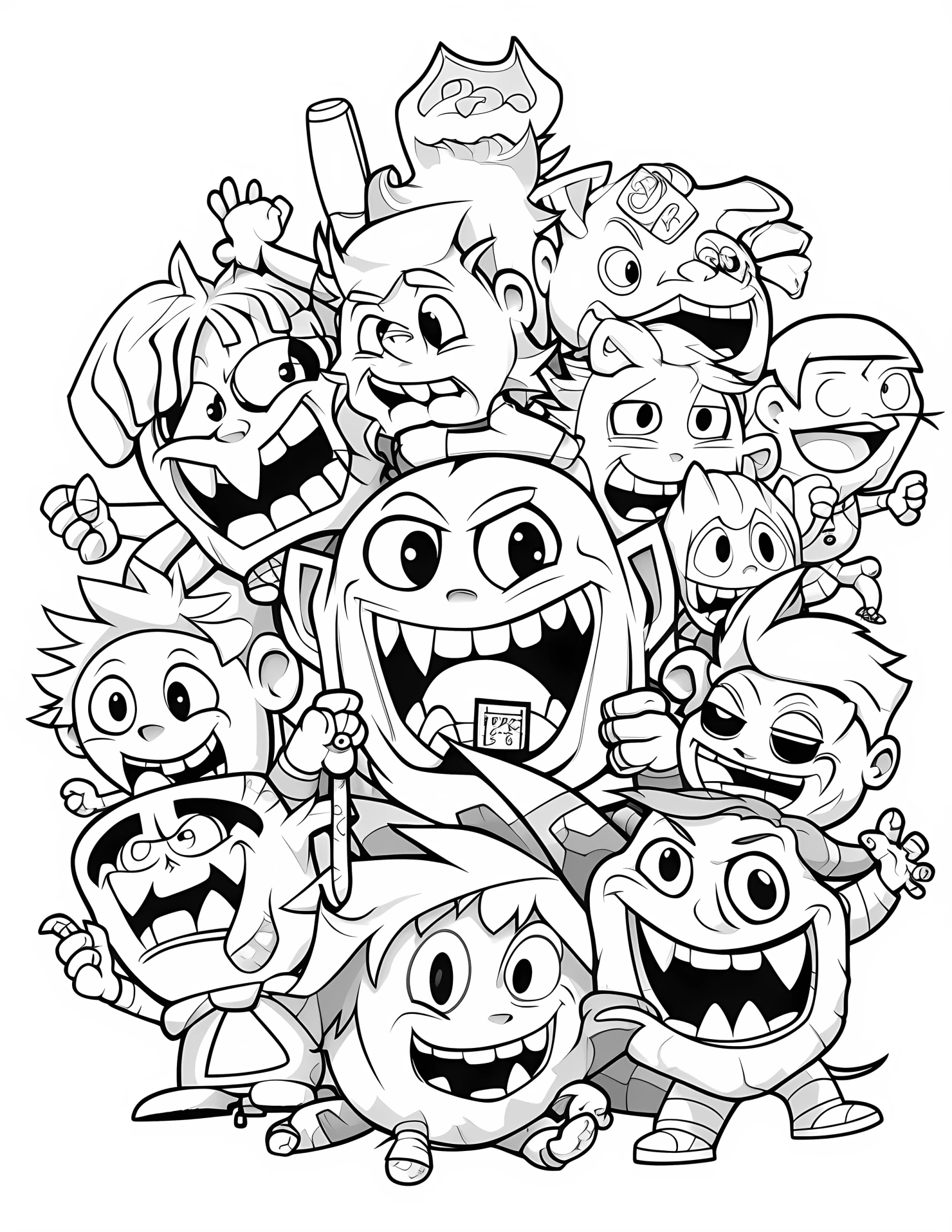 Curses for kids coloring page on white color background #31139