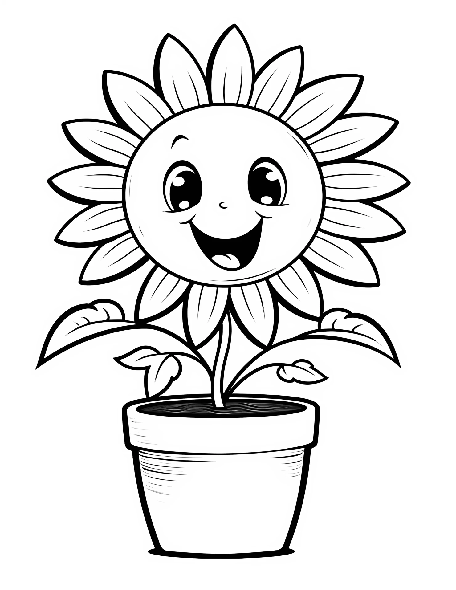 Daisies for kids coloring page on white color background #31147