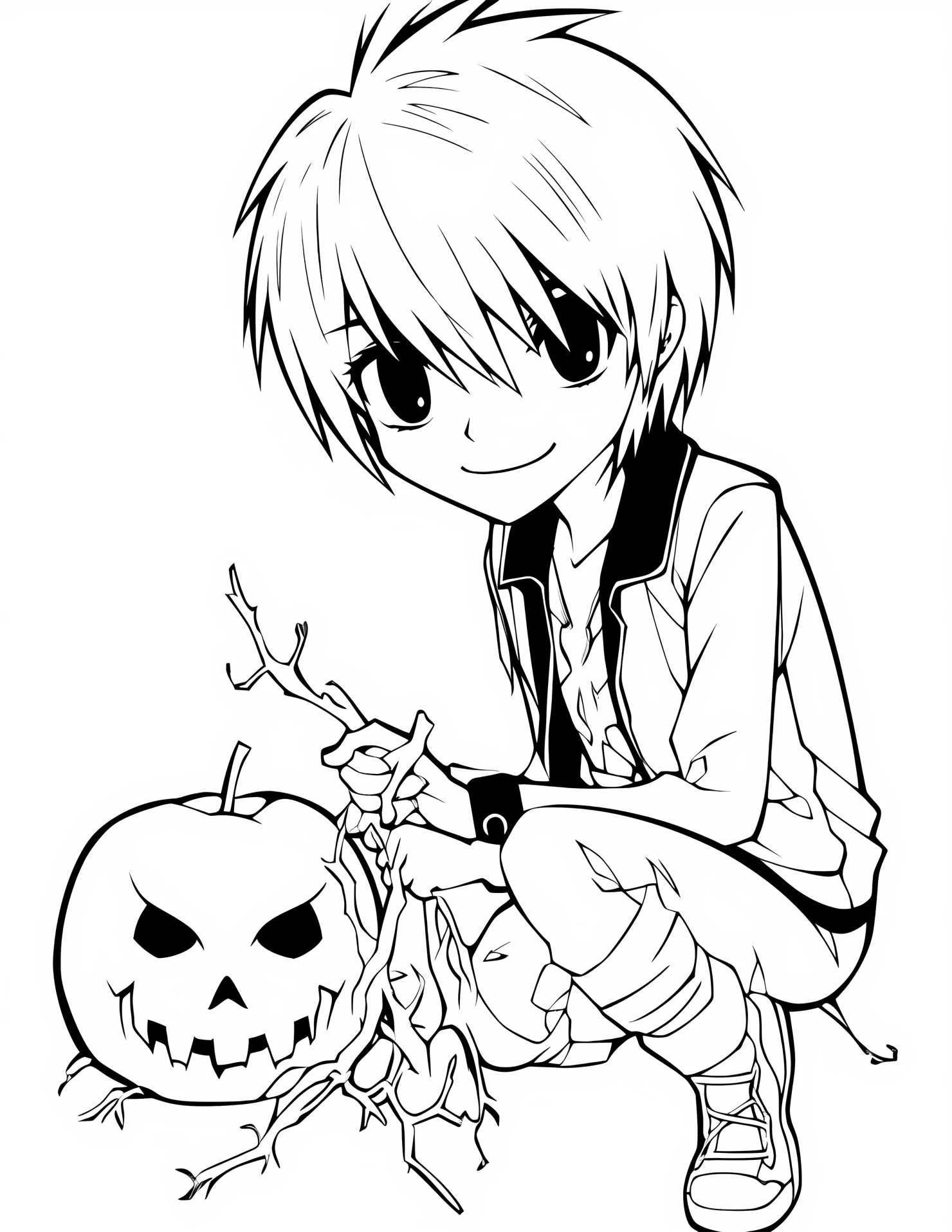 Death note for kids coloring page on white color background #31154