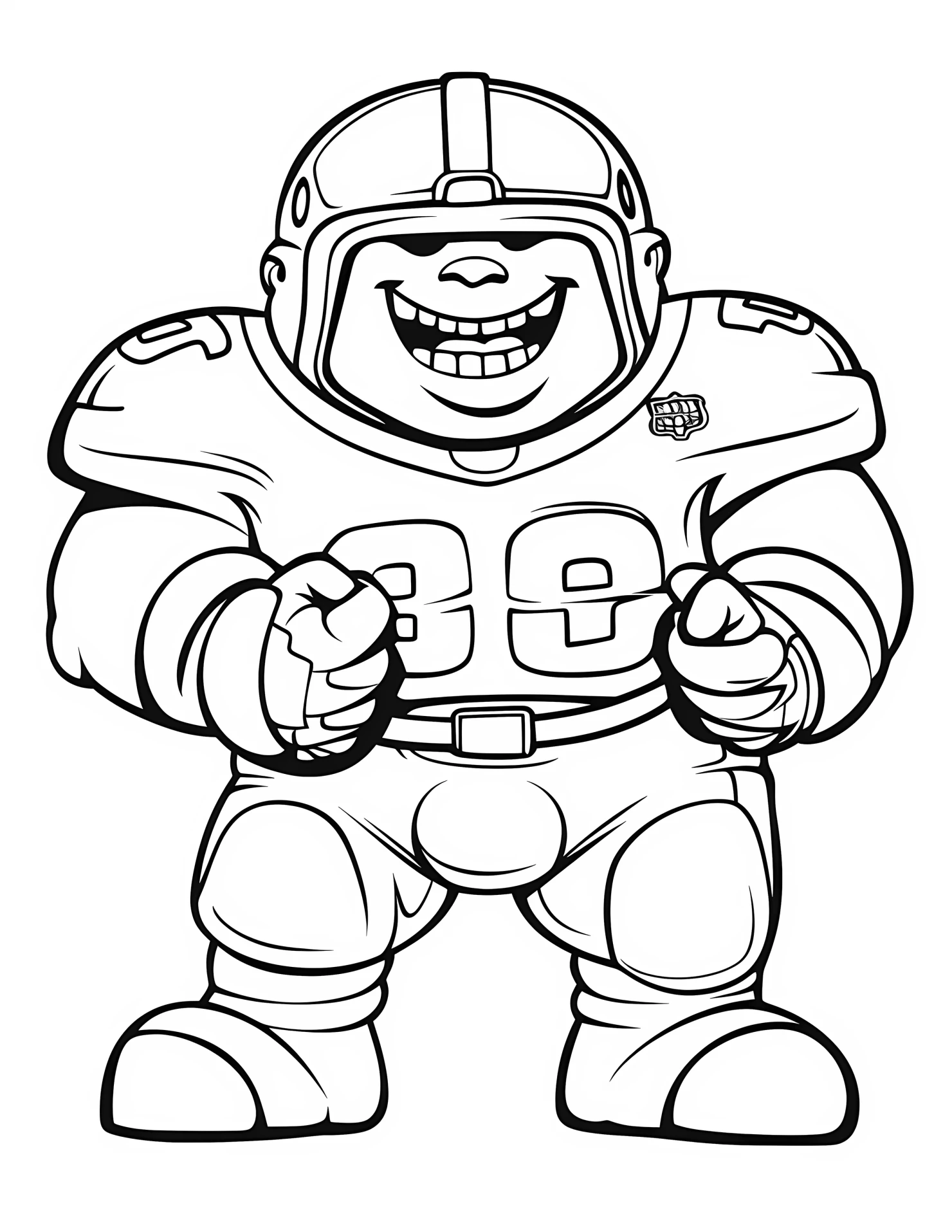Defensive line for kids coloring page on white color background #31163